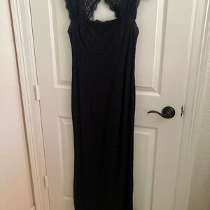 Adrianna Papell Navy dark BlueLace Maxi Dress